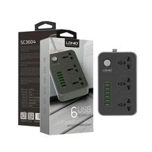 LDNIO SC3604 Power Strip 3 AC Universal Sockets + 6 USB Ports