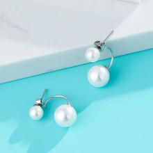 Pearl earrings_wanying jewelry double pearl earrings