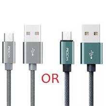 ROCK Micro USB Fast Charging Cable Data Sync Cord for SAMSUNG Xiaomi Mi Huawei 180M 100CM 30CM 2.1A Mobile Phone Cables