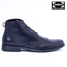 Caliber Shoes Black Lace Up Lifestyle Boots For Men - ( 235 C)