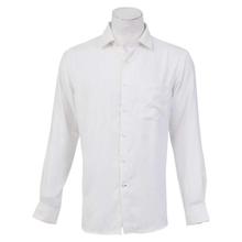 White FSNS/1 Plain Front Pocket Designed Regular Fit Shirt For Men (OF147-14)