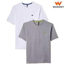 Wildcraft Ess Pack of 2 T-Shirt For Men- White/Grey