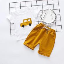 Baby Boy Clothes Set 2018 Summer Cartoon Car Suit For A