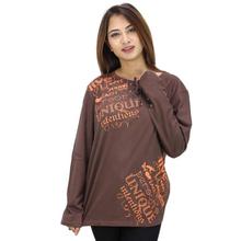 Brown Words Printed T-Shirt For Women (WSH1011)