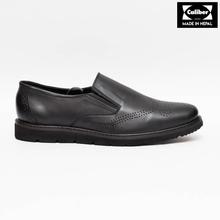 Caliber Shoes Black Formal Slip On Shoes for Men -  ( 372 C )