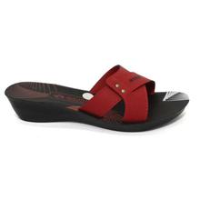 aeroblu Red Slide Sandals For Women - PS04