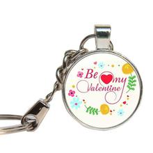 Valentine Day Keychain Glass Cabochon Girlfriend Gifts