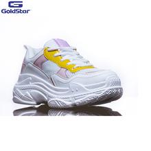 Goldstar White / Pink / Yellow Chunky Sports Shoes For Women
