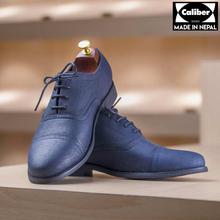 Caliber Shoes Grey Lace Up Formal Shoes For Men - ( 518 O )