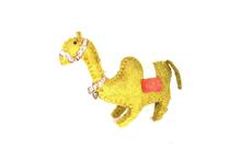 Mustard Yellow Felt Playing Camel Toy