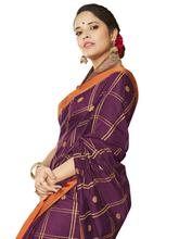 Stylee Lifestyle Purple Banarasi Silk Jacquard Saree - 2325