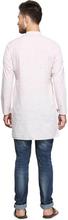 Peter England Men’s Straight Kurta – Peach White