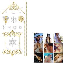 Christmas Tree Snow Frozen Waterproof Temporary Jewelry Fake Tattoo