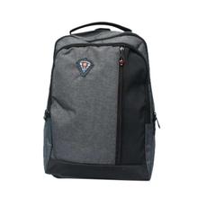 Grey/Black Zippered Laptop Backpack (Unisex)