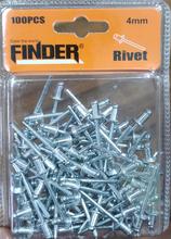 Finder Aluminium Blind Rivet 100pcs 4mm- Combo of 5 (500 Pcs)