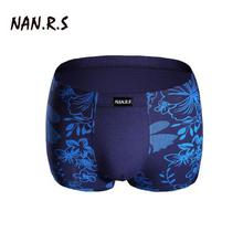 NANRS Brand Hot Sale Solid/Floral Classic Bamboo Mens Underwear Boxer Sexy Underwear Men Underwear Boxer Shorts