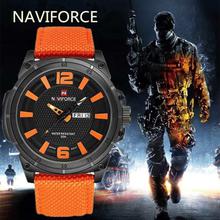 Naviforce Men,s Black Dial Synthetic Band Watch NF9086