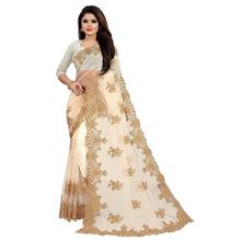 Yashvi Designer Women's Net Embroidery Work Saree With