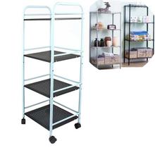 4 Layer Metal Trolley Rack (Black)