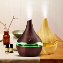 300ML USB Electric Aroma Air Diffuser Wood Ultrasonic Air Humidifier