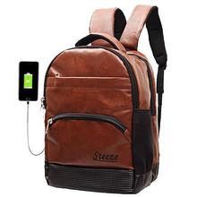 STEEZE Premium Casual Faux Leather Backpack Bag 15.6 inch