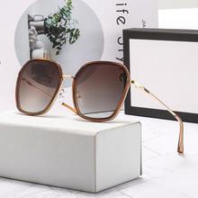 Polarized Sunglasses_Ladies Polygonal Metal Ring Polarized