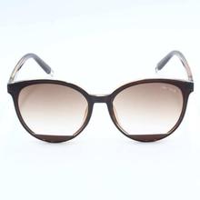 Brown Framed Semi-Round Sunglasses For Women - L80-035