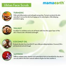 Mamaearth Ubtan Face Scrub with Turmeric & Walnut for Tan Removal - 100g