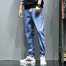 Jeans 2020 men's loose trendy brand overalls men's casual