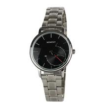 Moment Black Round Dial Analog Watch For Men