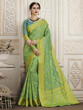 Stylee Lifestyle Green Patola Silk Jacquard Saree -1523