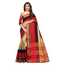 SALE - GoSriKi Art Silk with Blouse Piece Saree