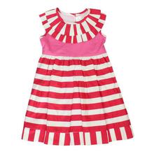 Red/White Striped Frock For Girls