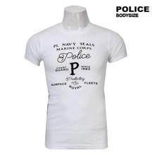 Police F527 Bodysize Round Neck Cotton T-Shirt - White