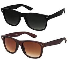 ELEGANTE Combo of 2 Men's Sunglasses (WYFBLKBRNCMB, 55,