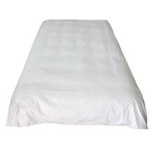 White Striped Cotton Quilt Cover - 90" x 100"