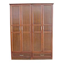 Sunrise Furniture Seesau Wood 4 Door Wardrobe - Walnut