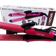 Nova 2 In 1 Hair Curler & Straightener