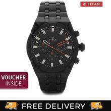 Titan Black Dial Chronograph Watch For Men - 90030NM01