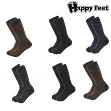 Happy Feet Pack of 6 Pairs of Pure Wool Socks for Men (1025)