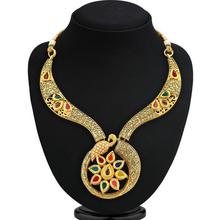 Sukkhi Classy Multicolour Gold Plated Peacock Necklace Set