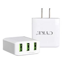 CYKE HKL-USB30 15W 5V 3A 3-Port USB Wall Charger Travel Charger, EU Plug