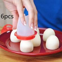 6PCS Silicon Egg Boiler High-temperature Resistant Egg Cooker Kitchen Utensils