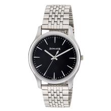 Sonata Essentials Analog Black Dial Men's Watch-77082SM01