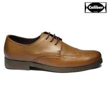 Caliber Shoes Tan Brown Lace Up Formal Shoes For Men - ( 419 C )