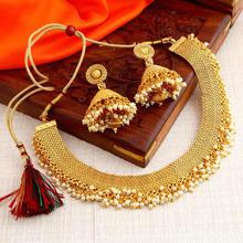 Sukkhi Glimmery Gold Plated Necklace Set for Women