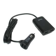 Budi M8J068 Rockstar 2.1A Four Port Passenger Car Charger - Black