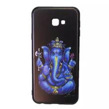 Lord Ganesh Printed Back Cover For Samsung J4+ - Black/Blue