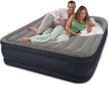 Intex Unisex Queen Deluxe Raised Air Bed, Light Grey