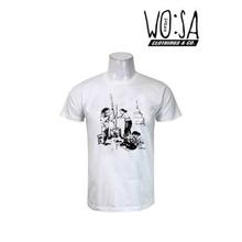 White/Black Okhal Design Cotton T-Shirt For Men